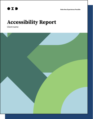 OXD Accessibility Report document cover page